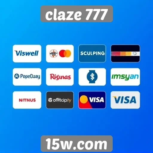 Variedade de métodos de pagamento no Claze 777